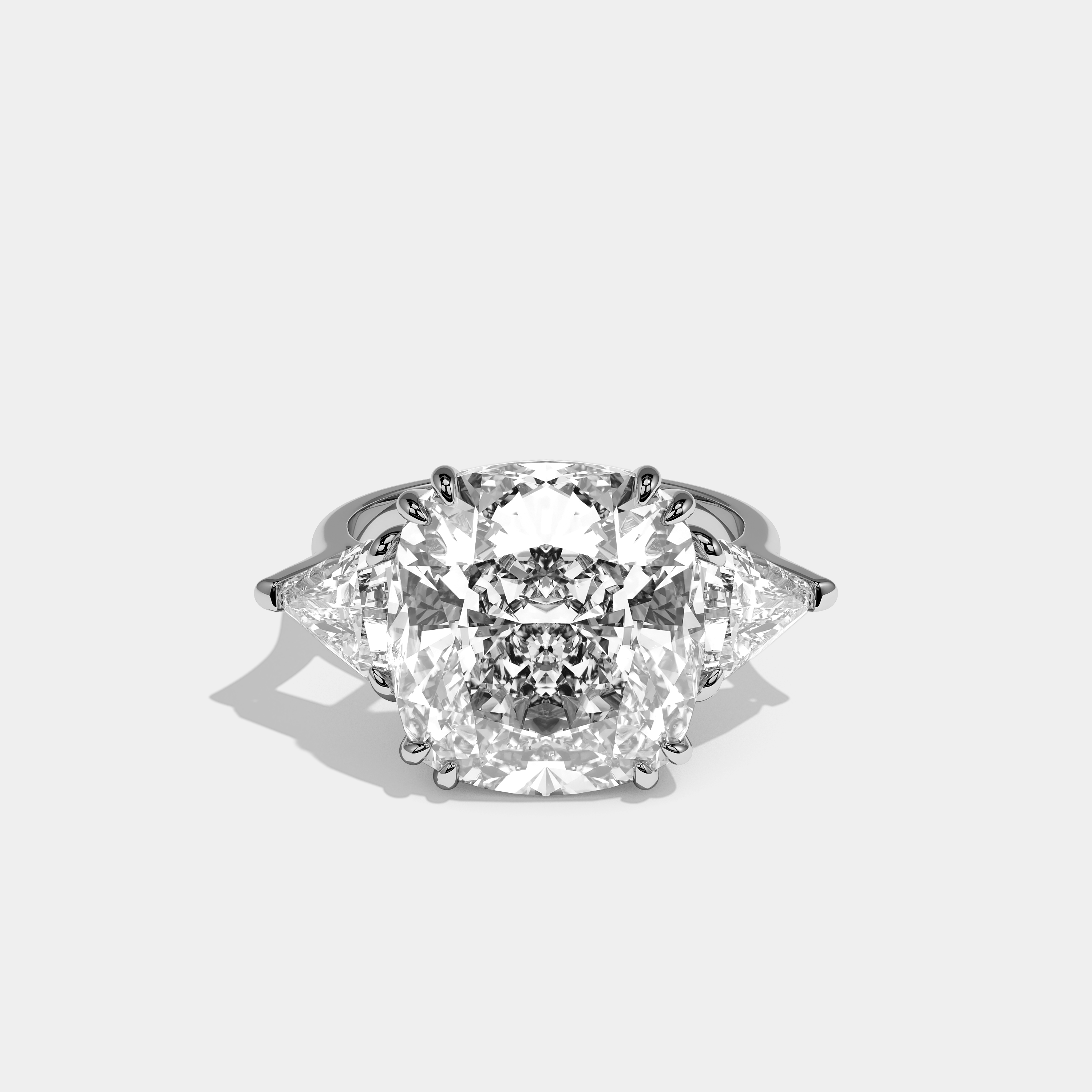 Front View – Kurbãni Durjini Ravelle Éclat Diamond Cushion Engagement Ring