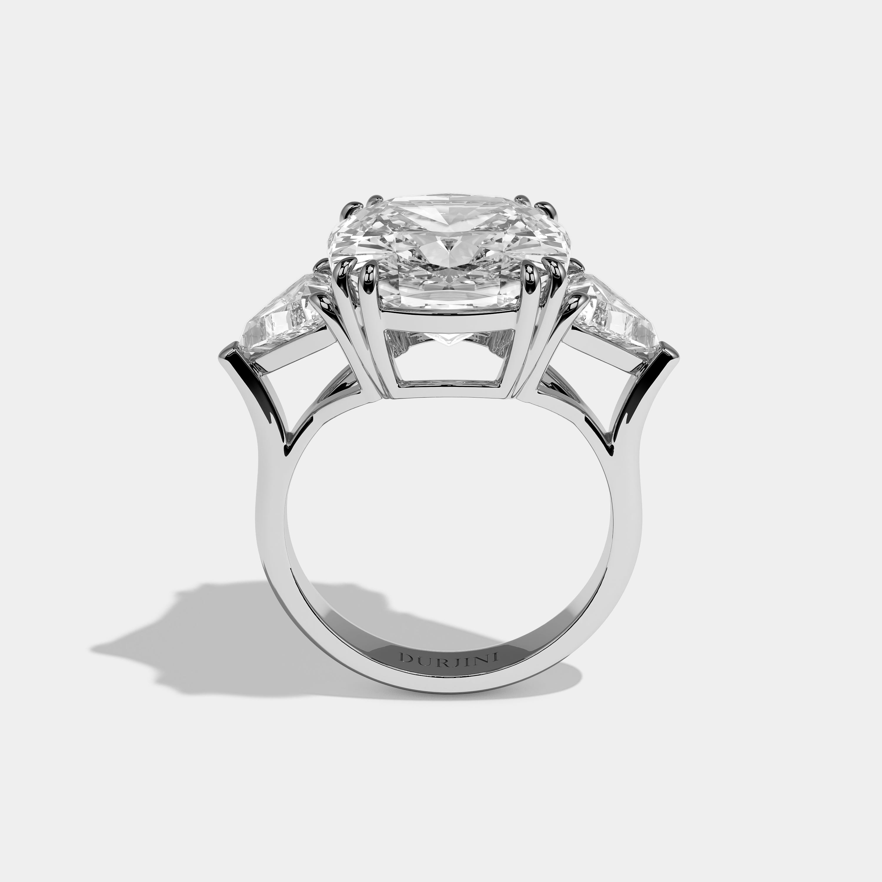 Full View – Kurbãni Durjini Ravelle Éclat Diamond Cushion Engagement Ring