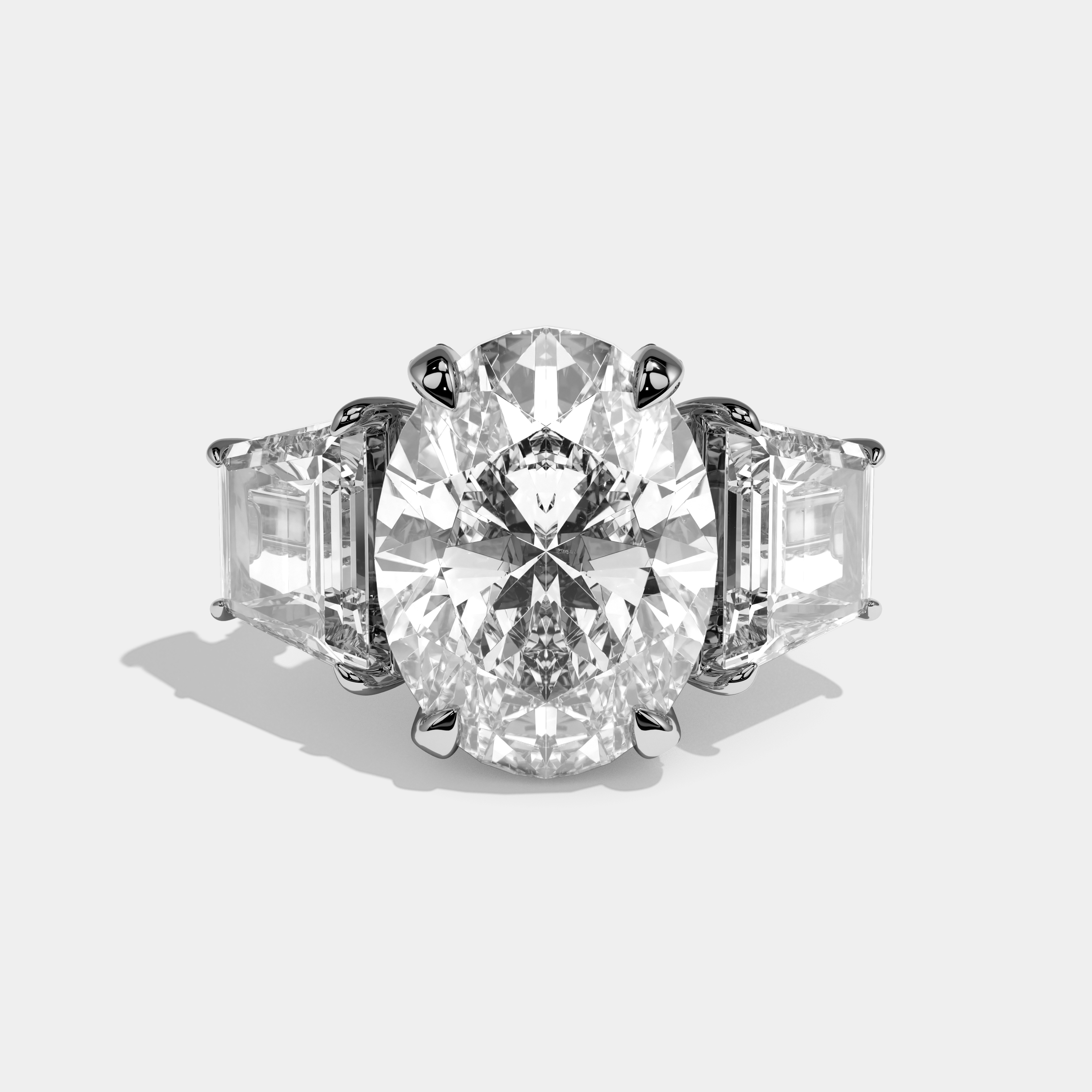 Hannah Oval Cut Diamond Engagement Ring 15ct 18K White Gold
