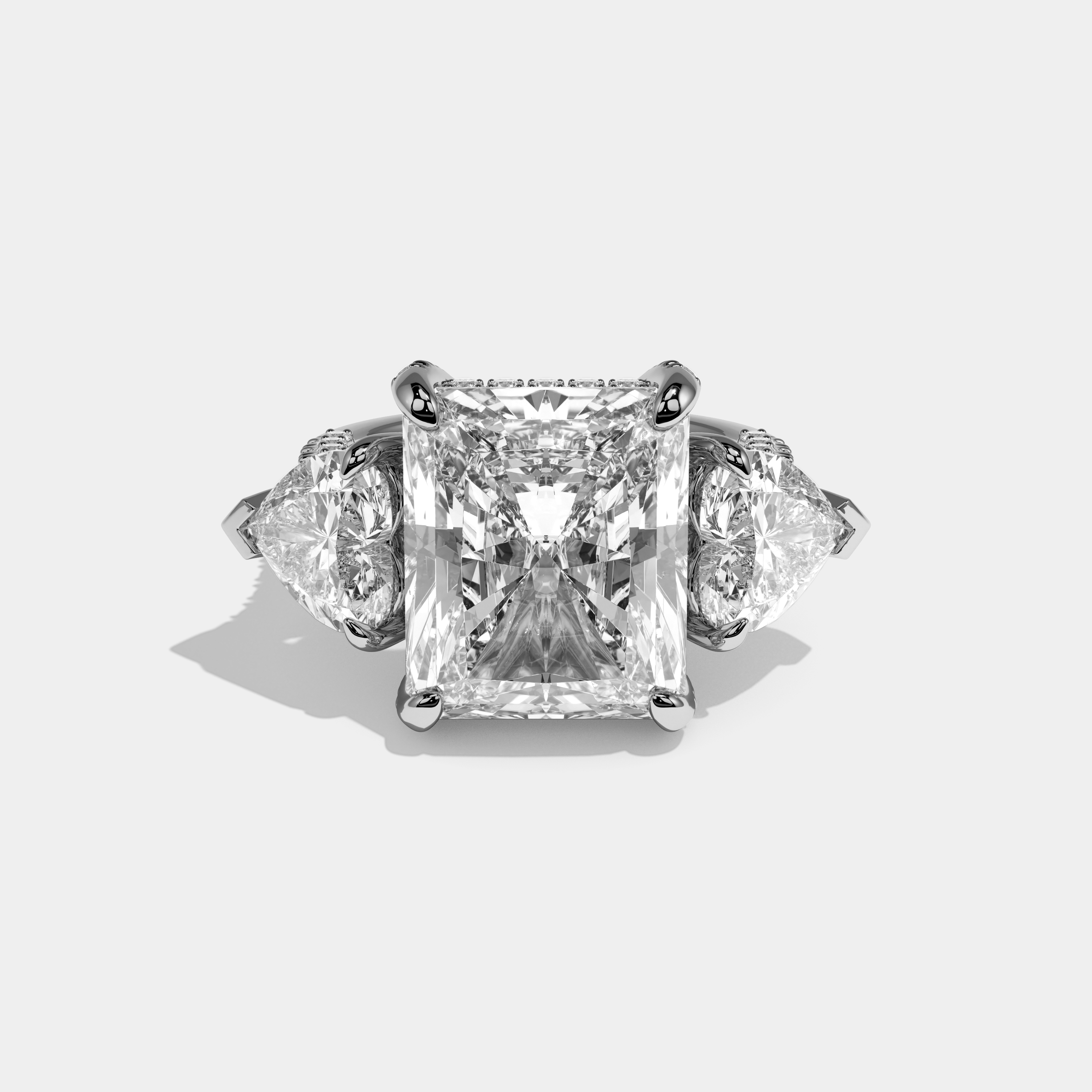 Aviva Radiant Cut Diamond Engagement Ring 12.00ct 18K White Gold