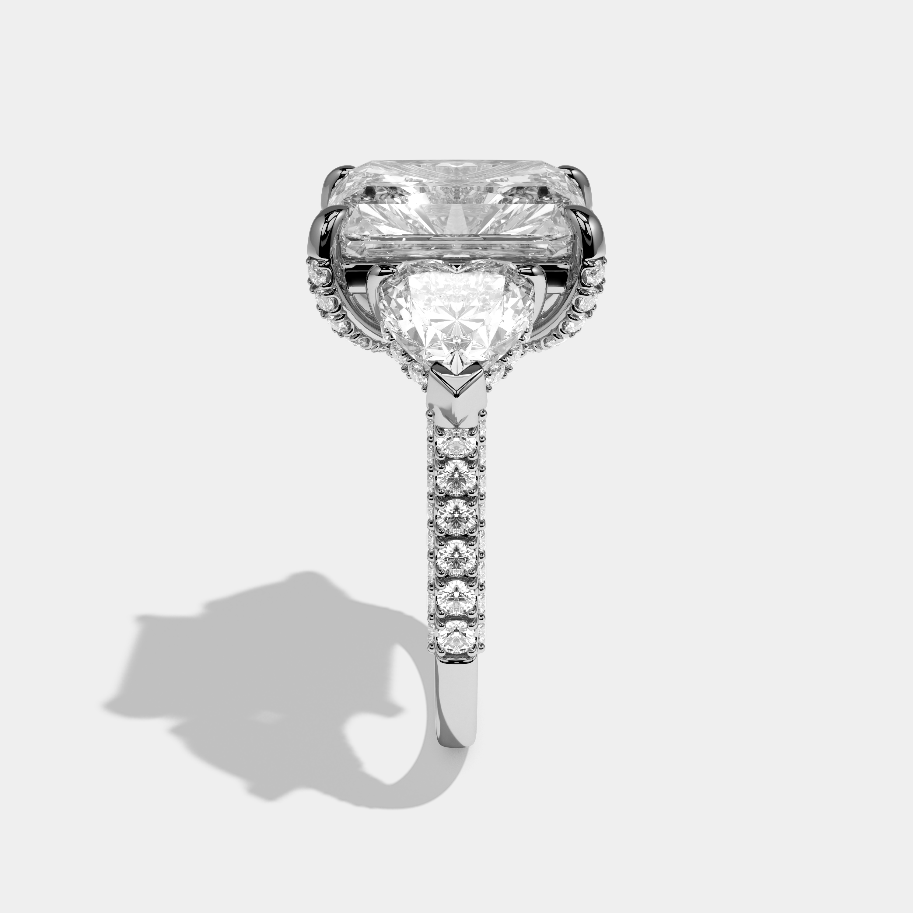 Aviva Radiant Cut Diamond Engagement Ring 12.00ct 18K White Gold