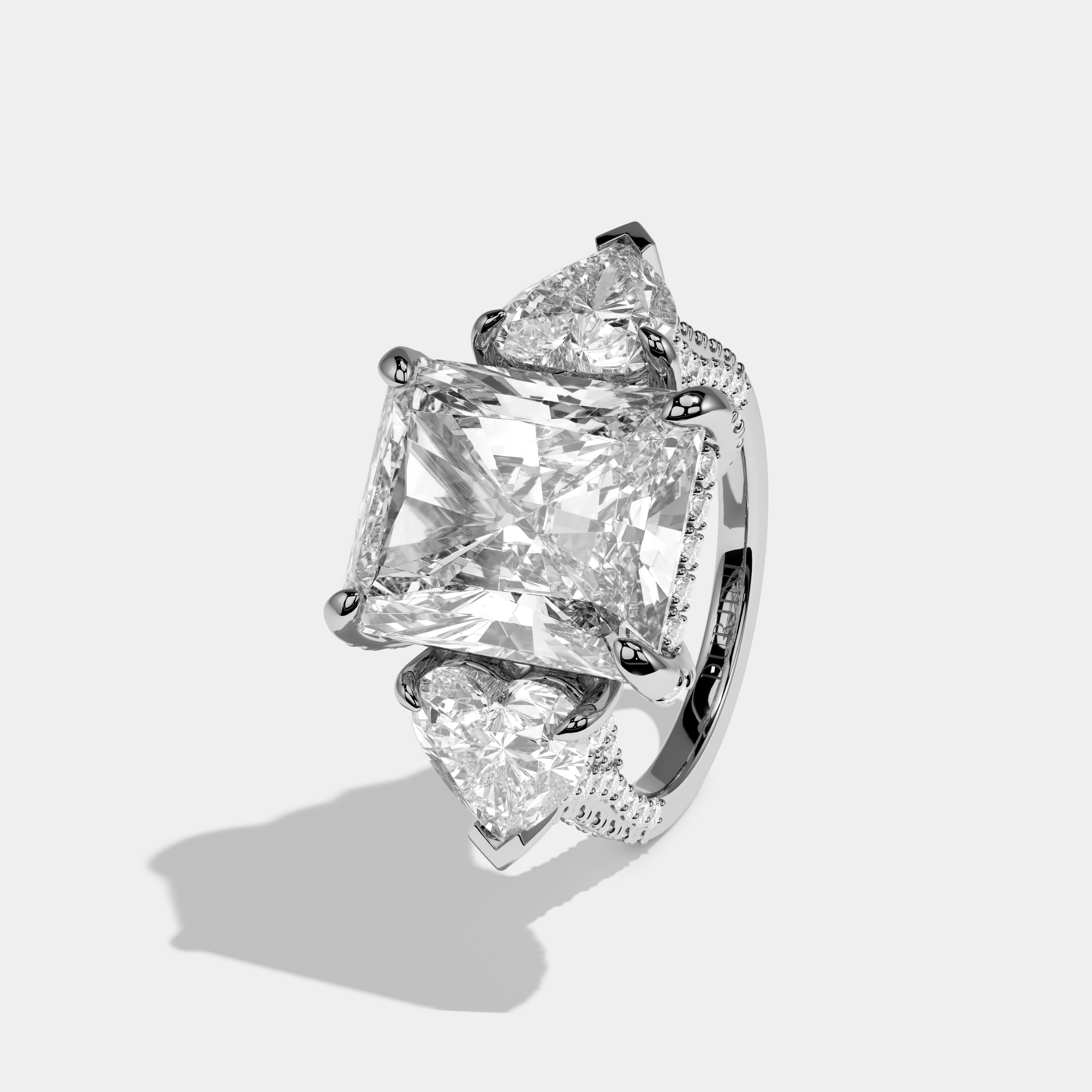 Aviva Radiant Cut Diamond Engagement Ring 12.00ct 18K White Gold