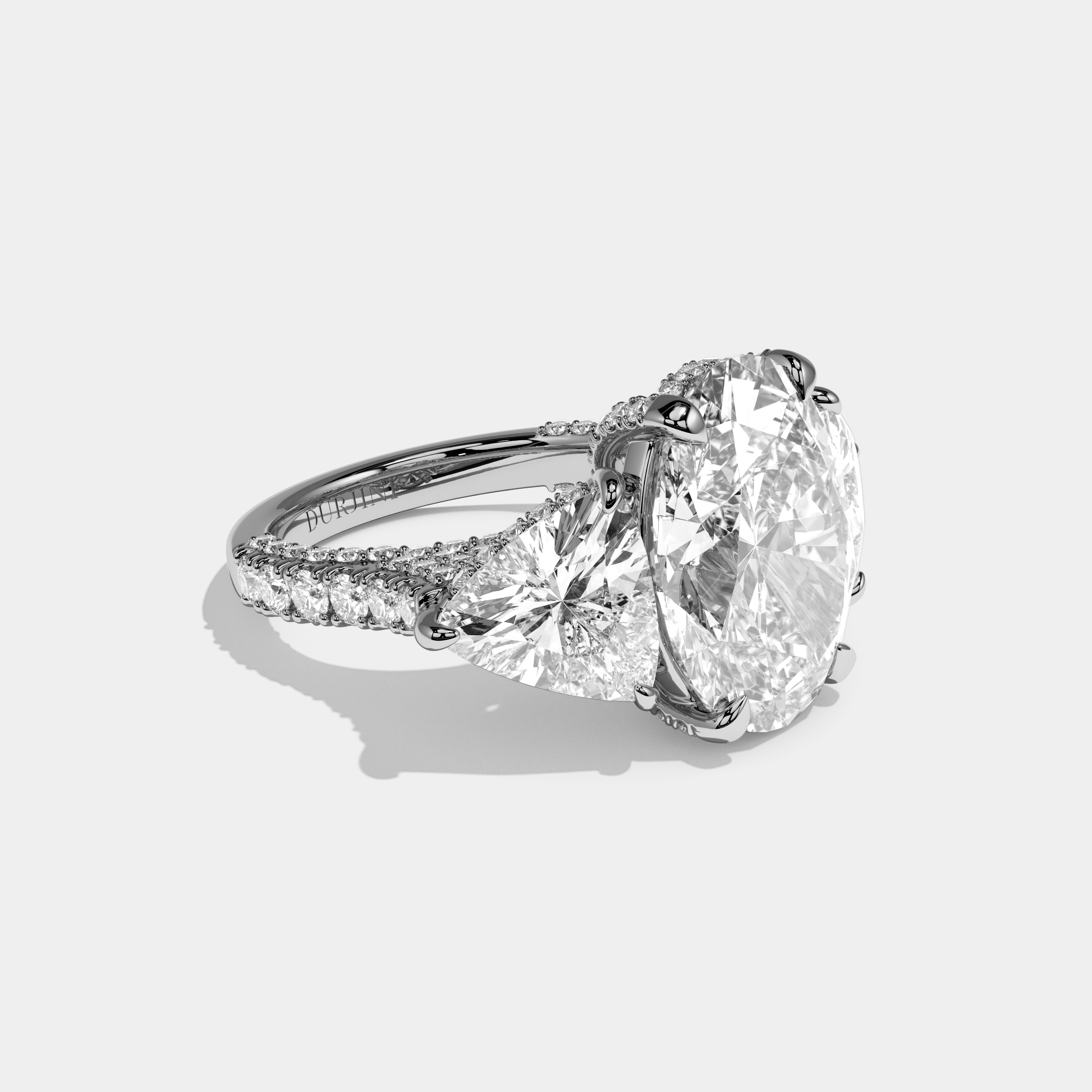 Octavia Oval Cut Diamond Halo Engagement Ring 14ct 18K White Gold