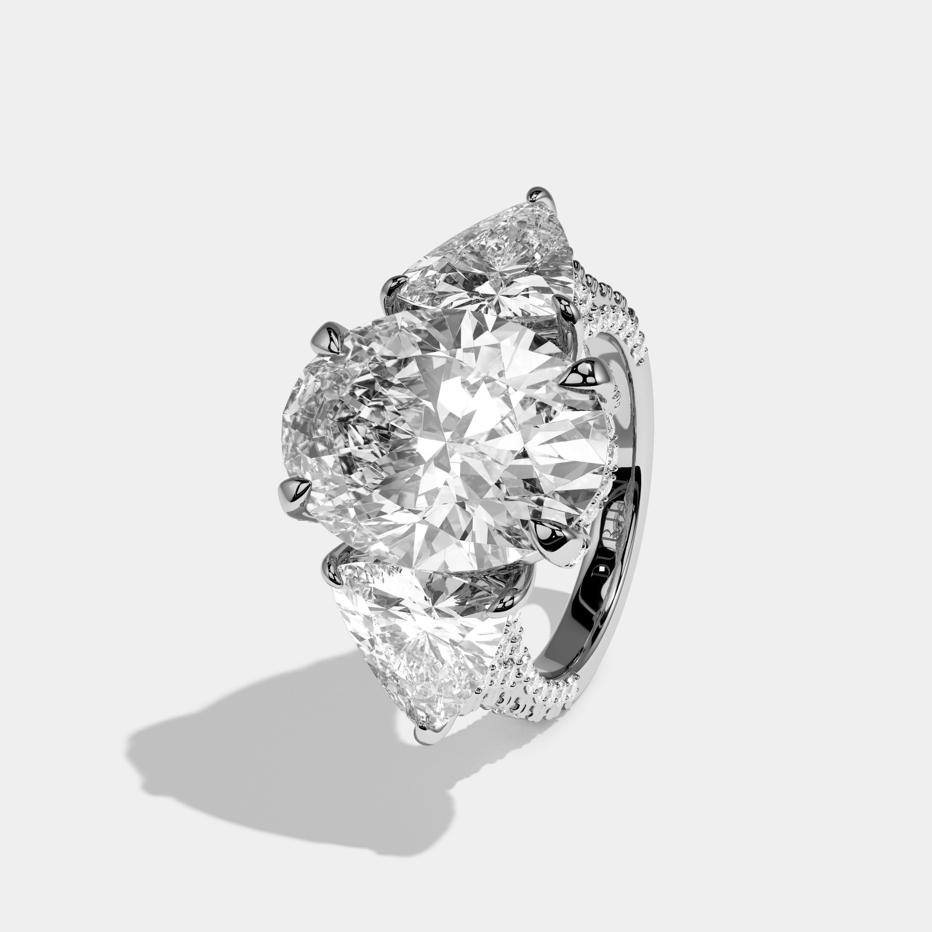 Octavia Oval Cut Diamond Halo Engagement Ring 14ct 18K White Gold