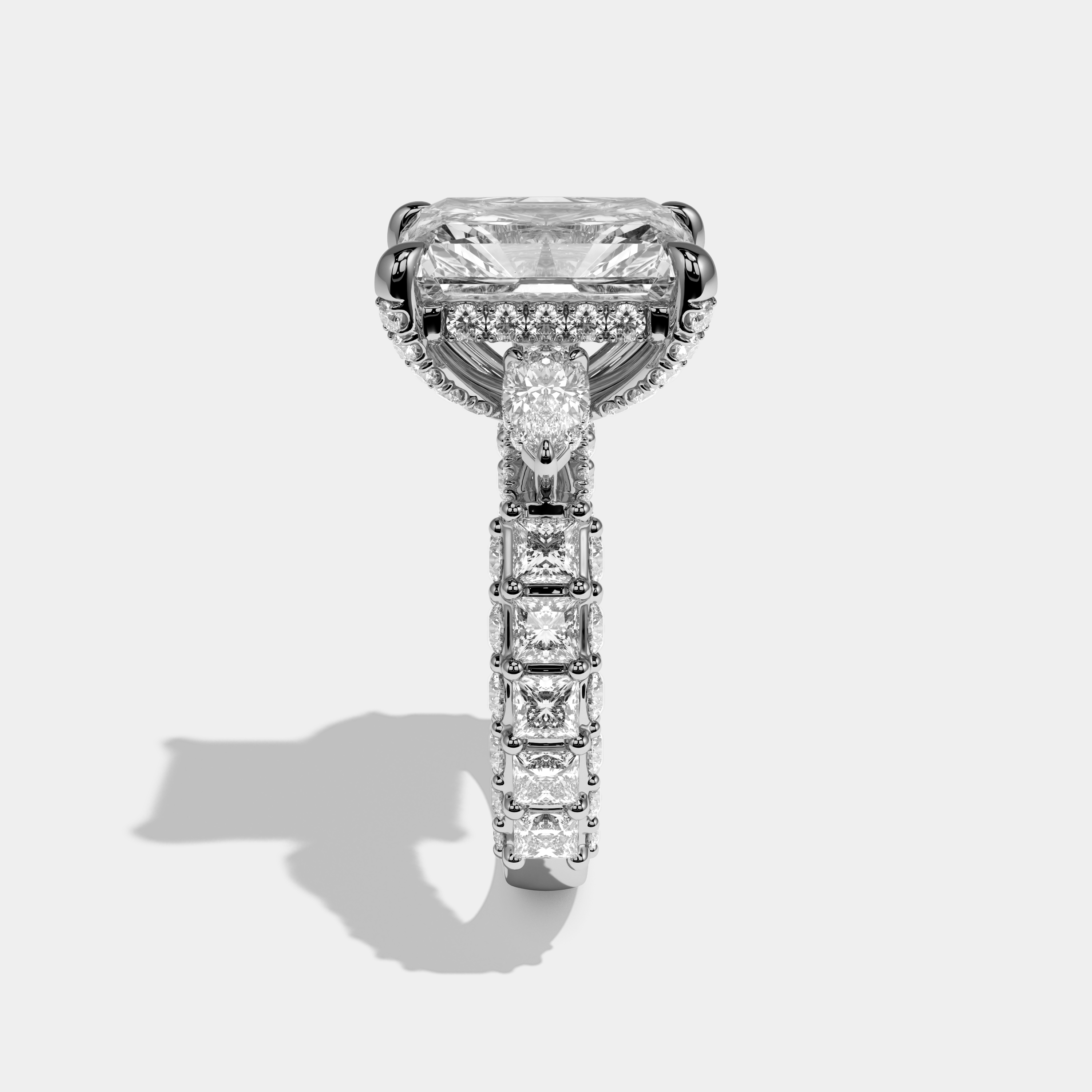 Emily Radiant Cut Diamond Engagement Ring 15ct 18K White Gold