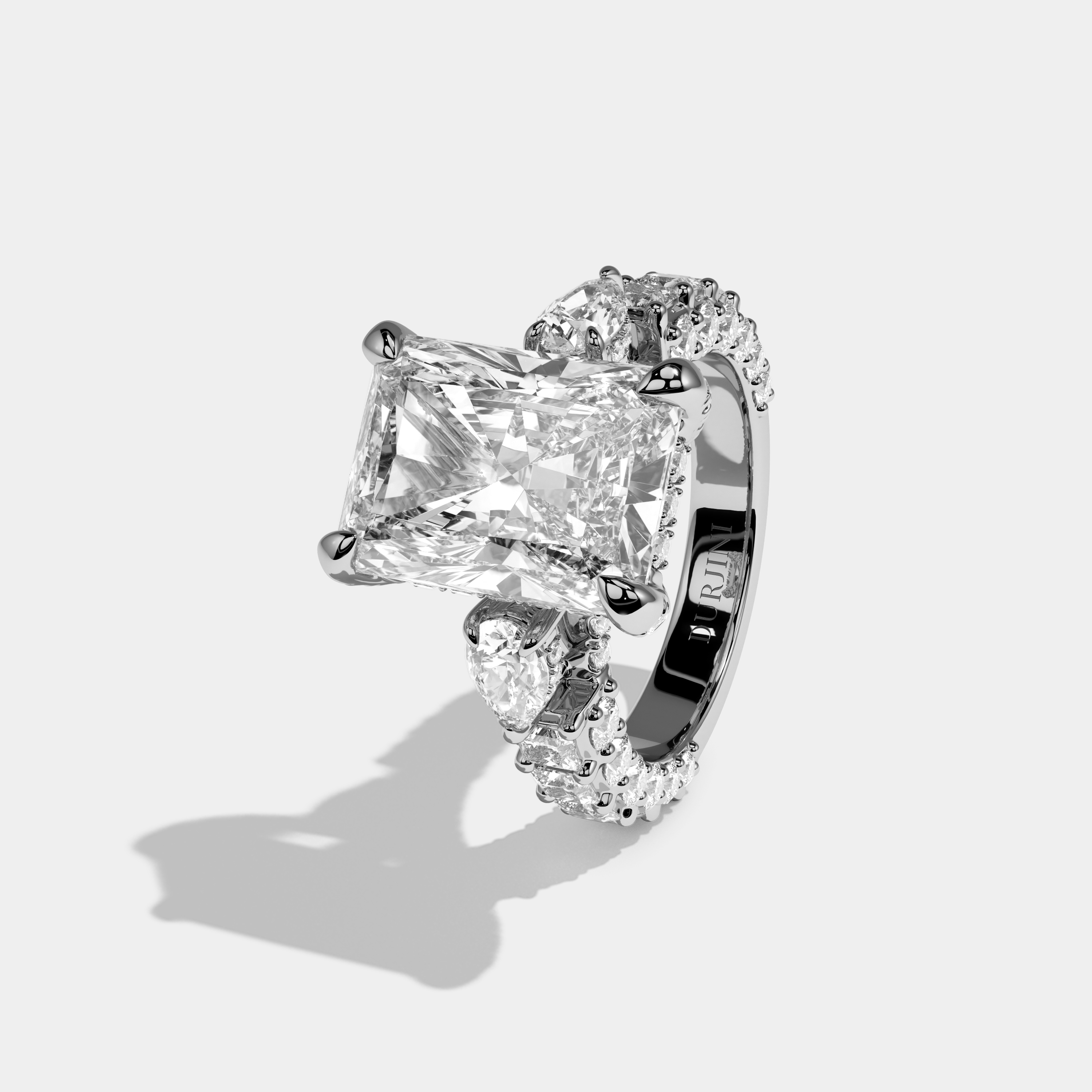Emily Radiant Cut Diamond Engagement Ring 15ct 18K White Gold