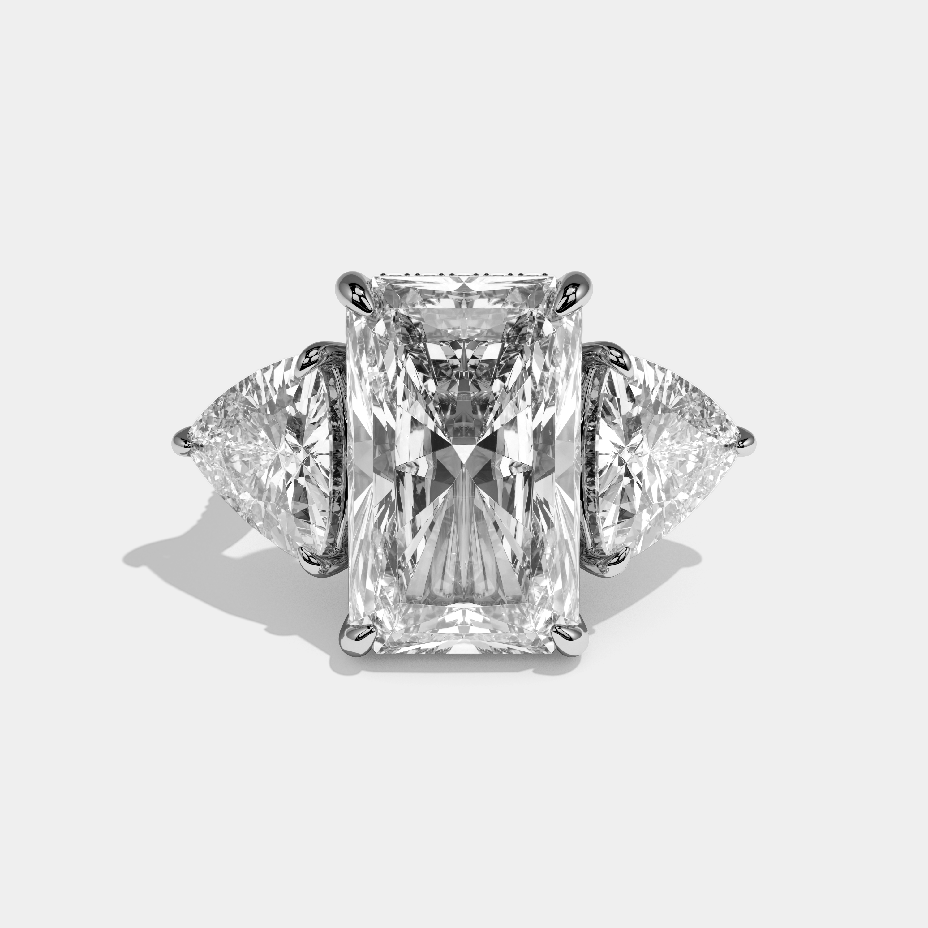 Drusilla Radiant Cut Diamond Halo Engagement Ring 13ct 18K White Gold