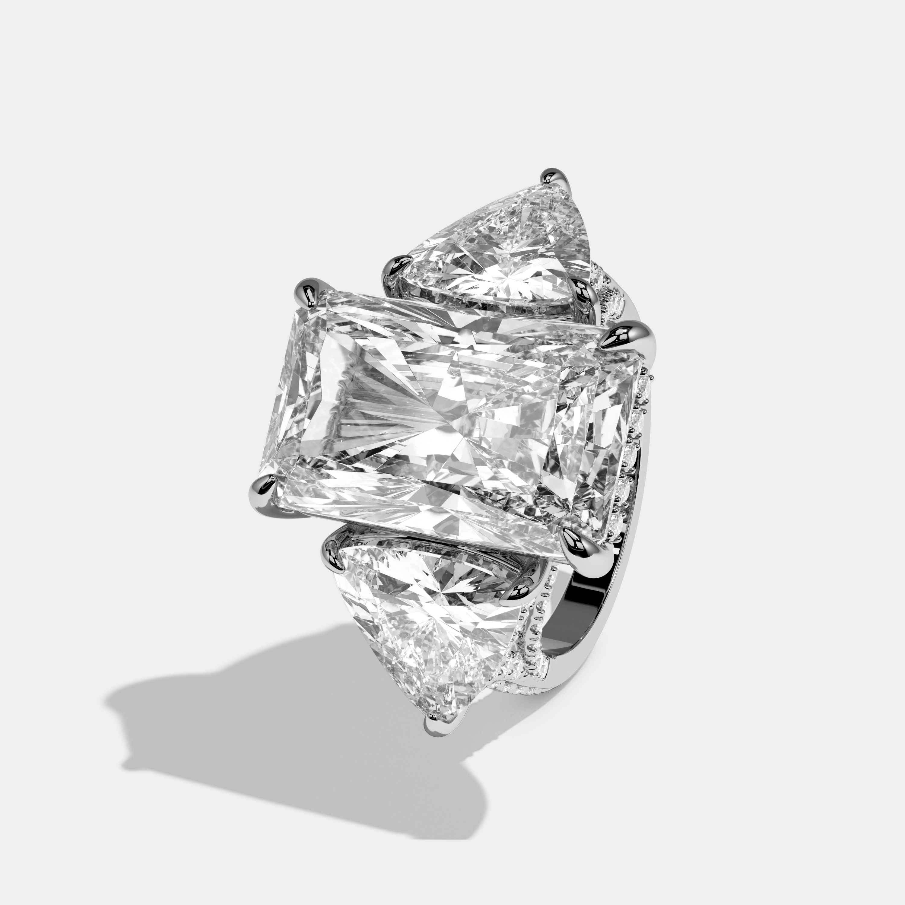 Drusilla Radiant Cut Diamond Halo Engagement Ring 13ct 18K White Gold