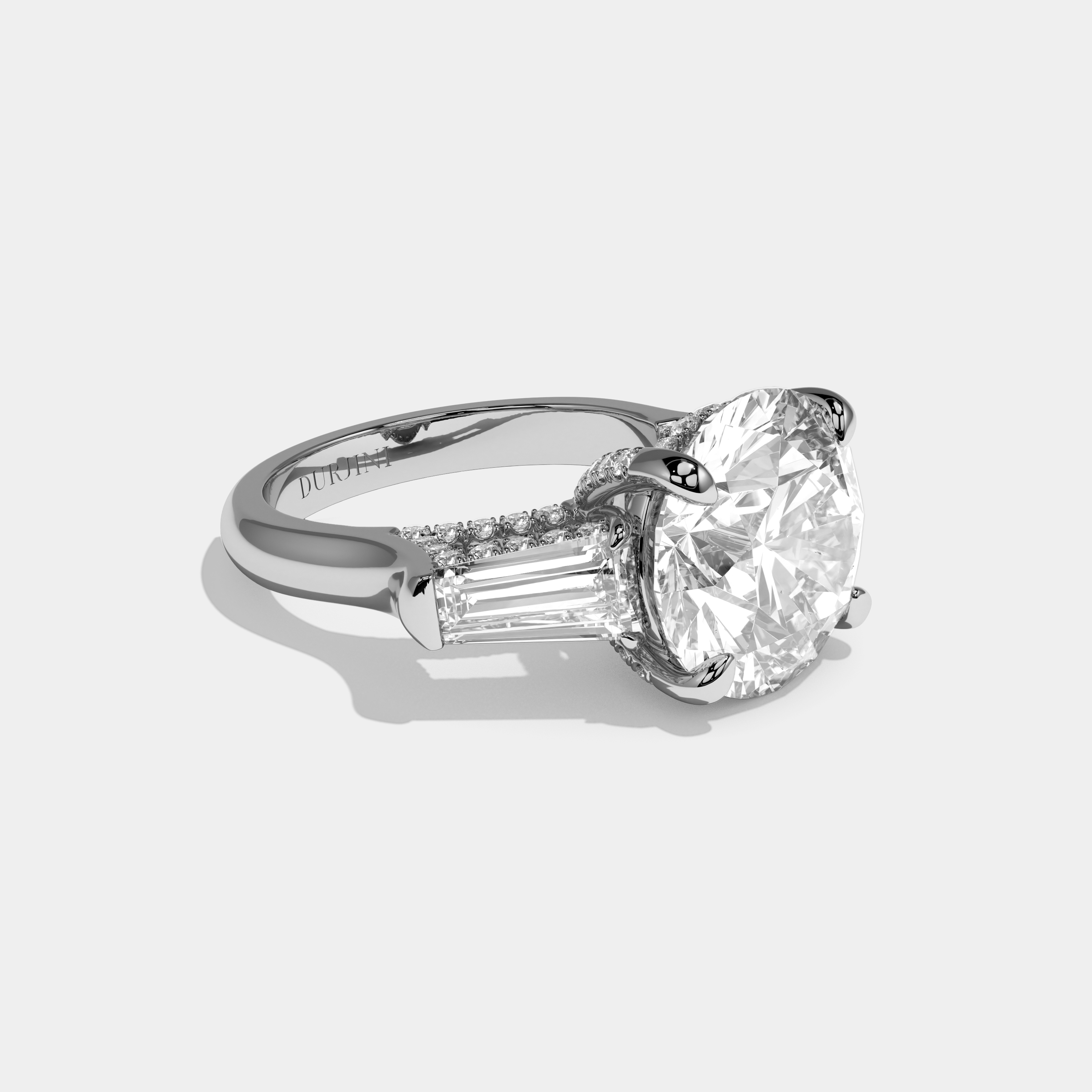 Francesca Round Brilliant Cut Diamond Engagement Ring 12ct 18K White Gold