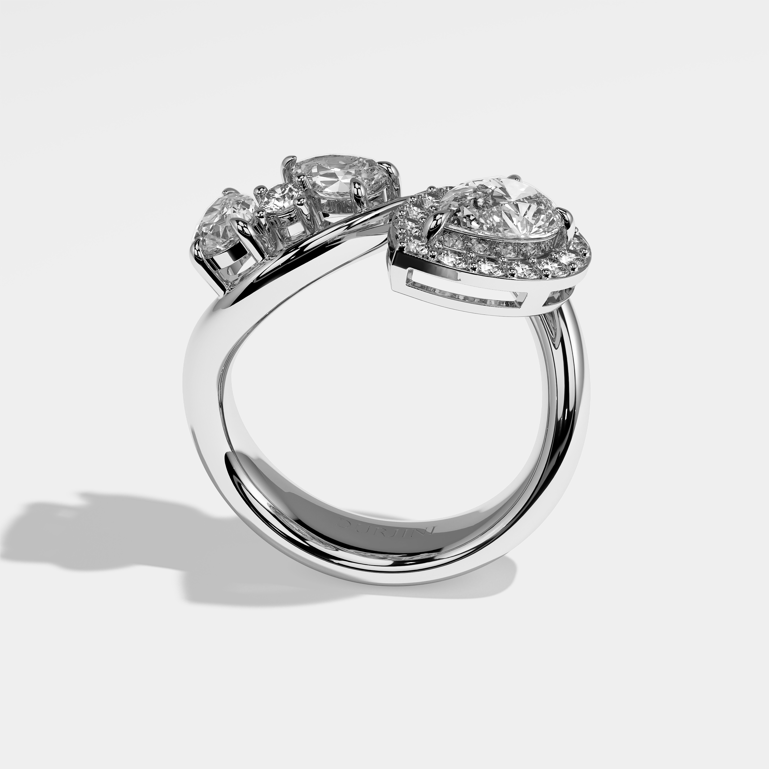 Mirabel Diamond Pear Engagement Ring 18K White Gold 4.00ct