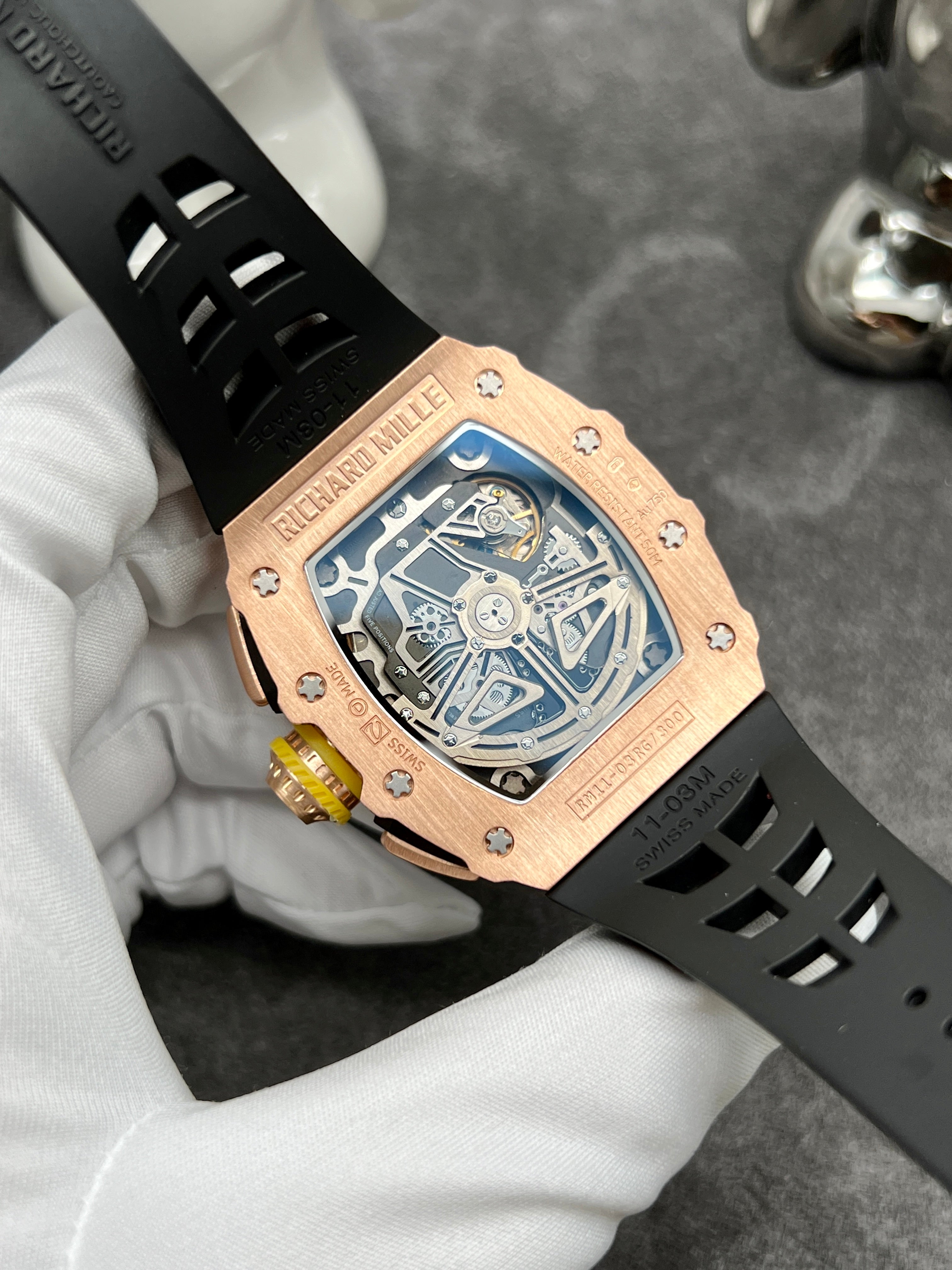 Richard Mille RM 011
Automatic Flyback Chronograph Dual Time Zone 18kt Rose Gold RM011-FM