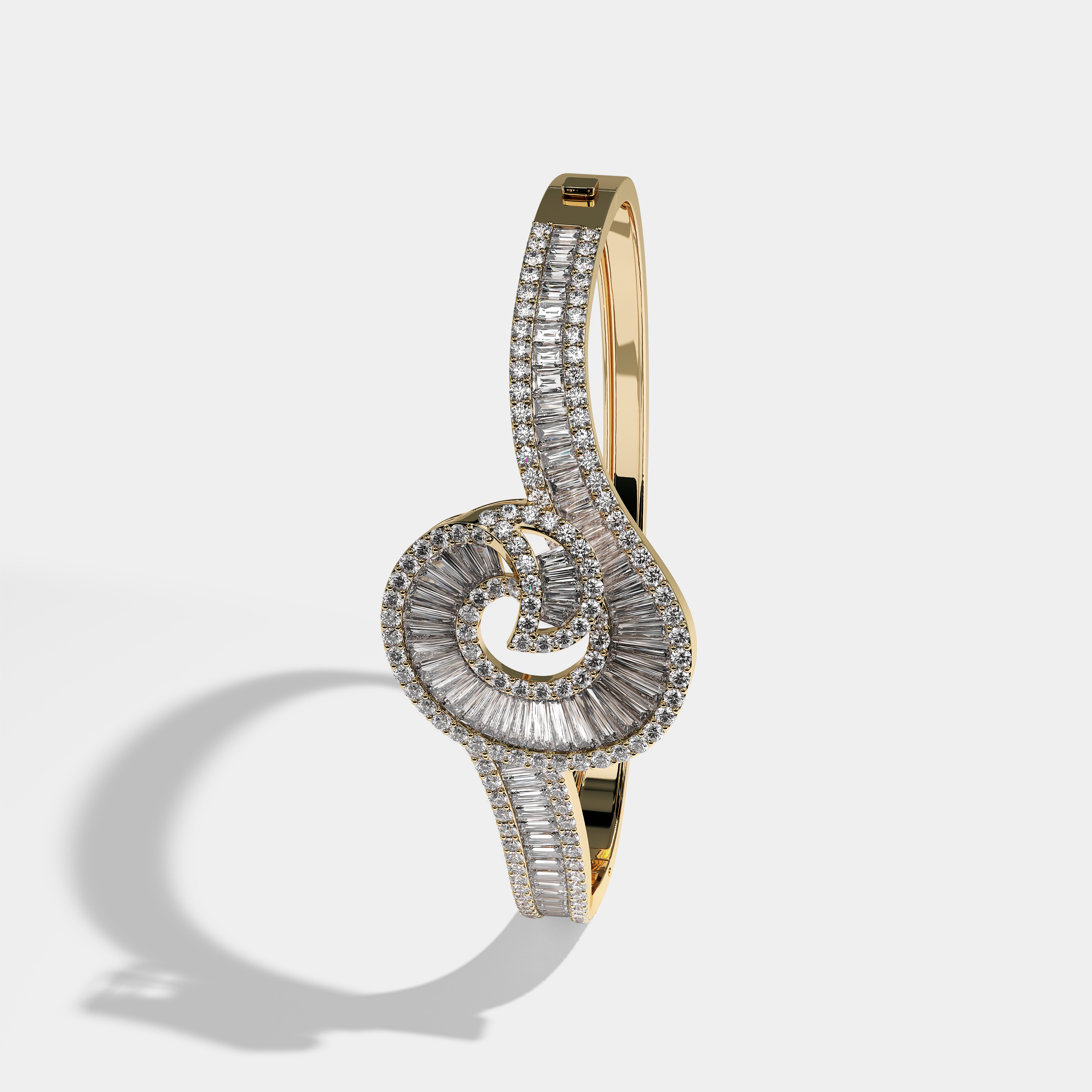 Testament Diamond Baguette Bangle/ Bracelet 18K Yellow Gold 8.00ct