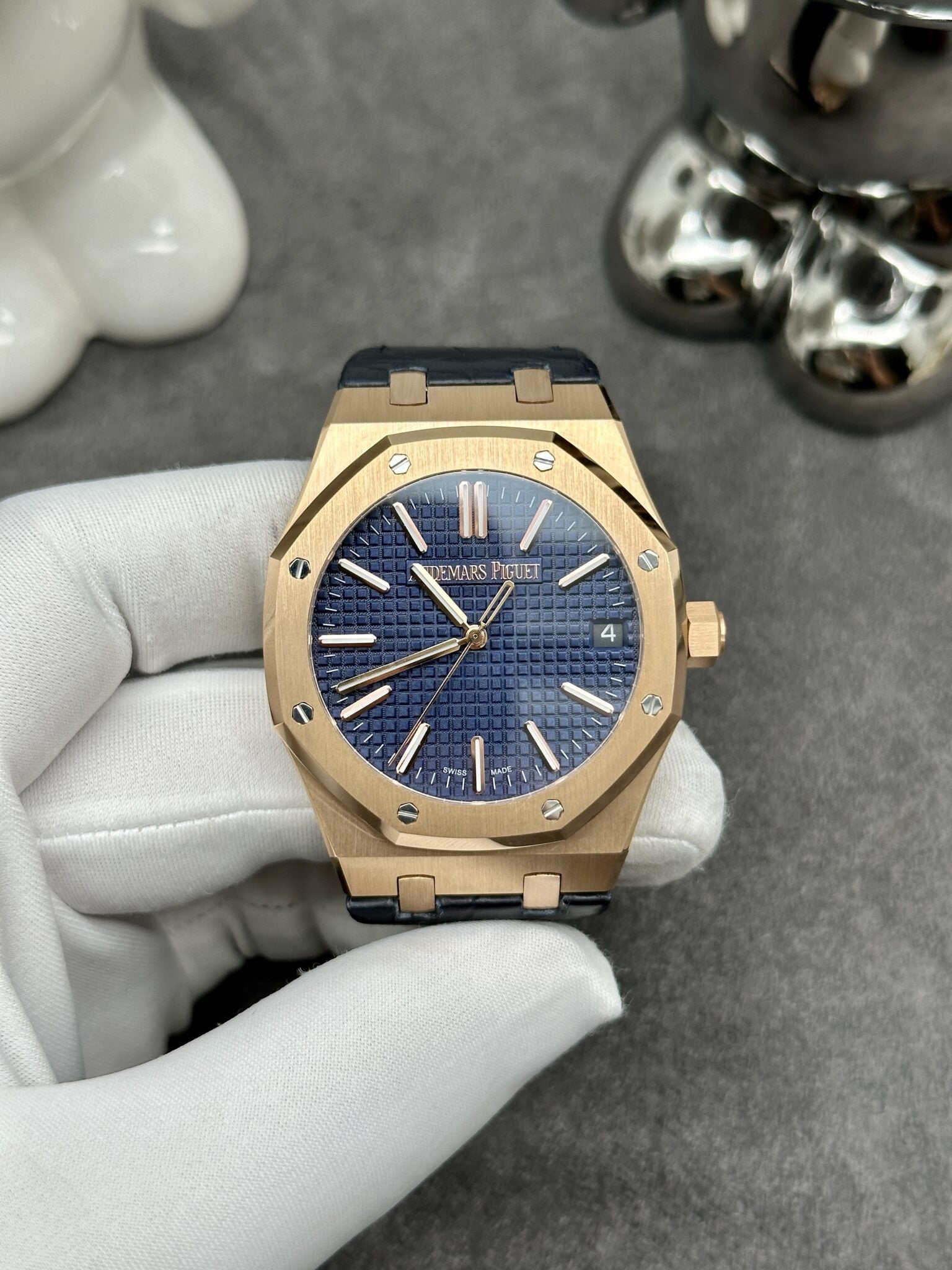 Limited Edition Audemars Piguet Royal Oak 41 15510OR.OO.D315CR.01 Rose Gold Blue Dial 2022