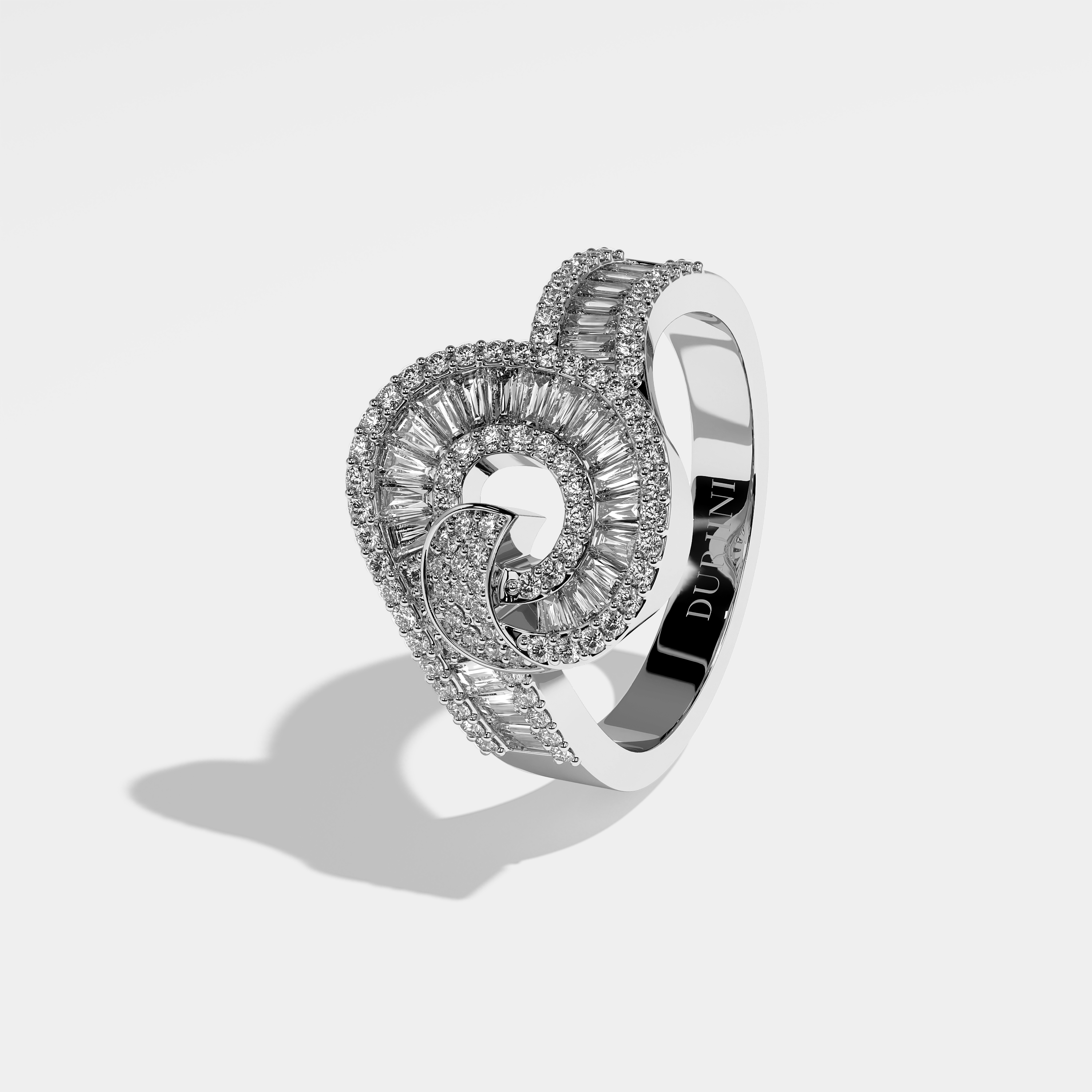 Mirrage Diamond Baguette Cut Ring 18K White Gold 2.00ct