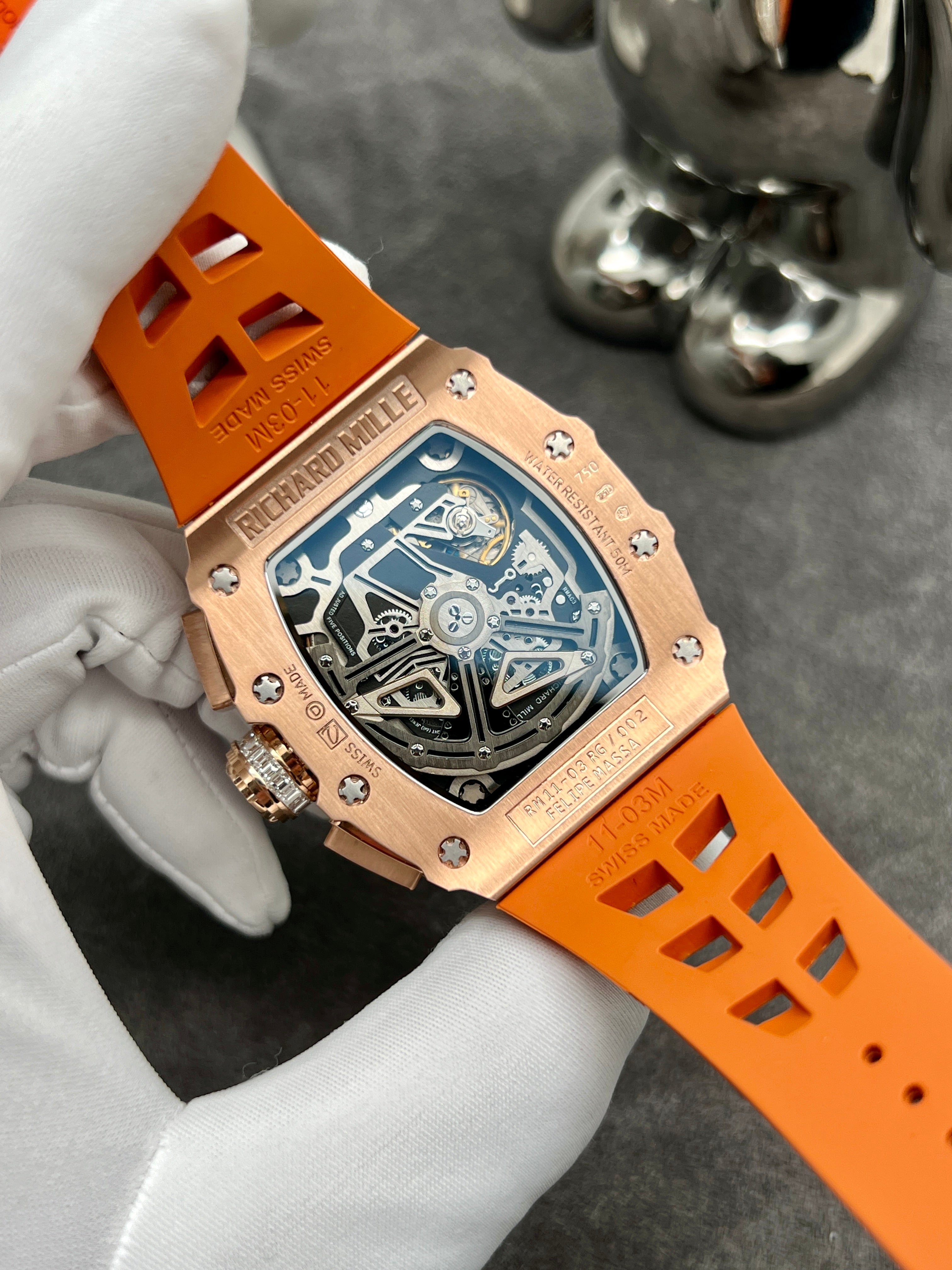 Richard Mille RM 011 Automatic Flyback Chronograph Dual Time Zone 18kt Rose Gold RM011-FM