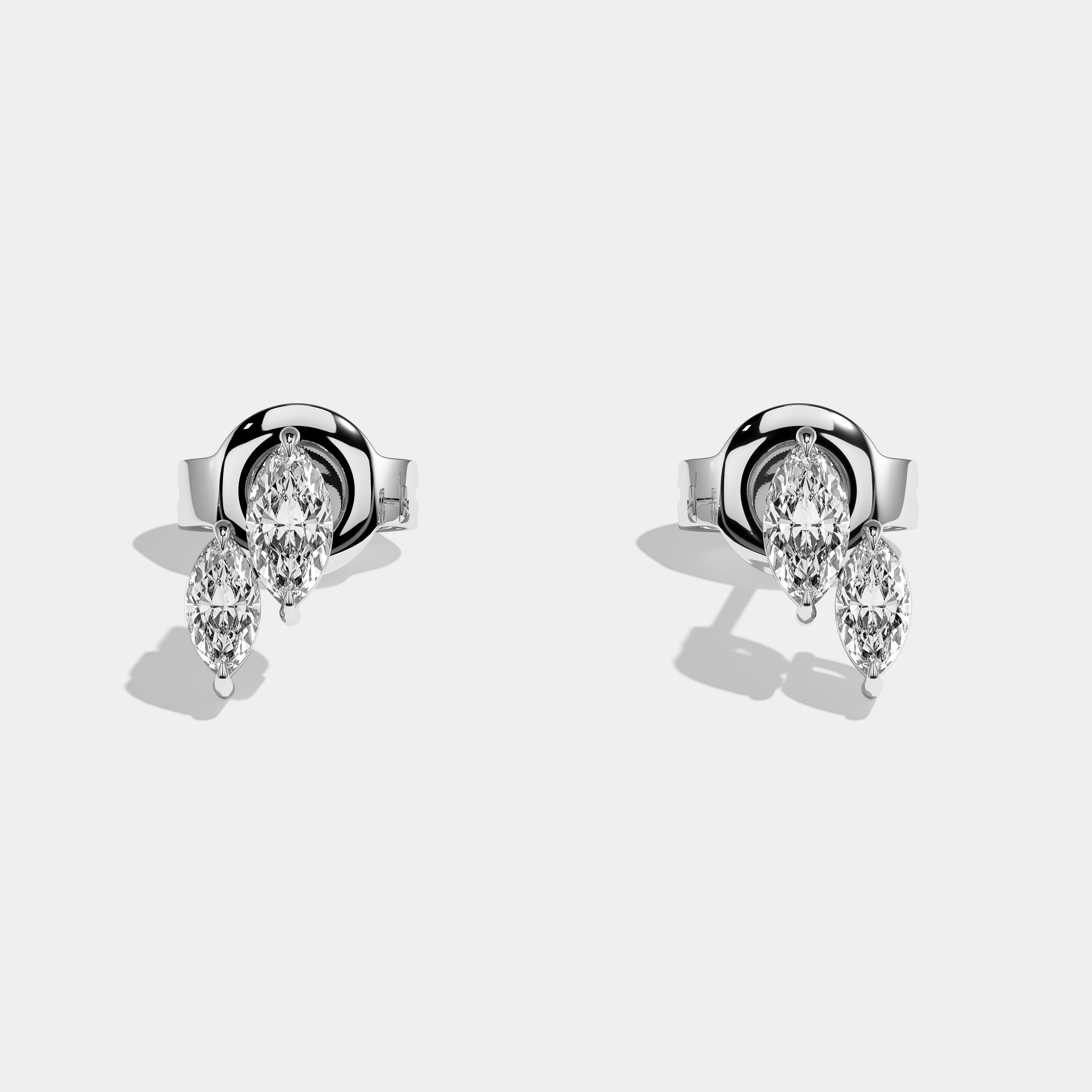 Briar Marquise Cut Diamond Earrings White Gold 1.00ct