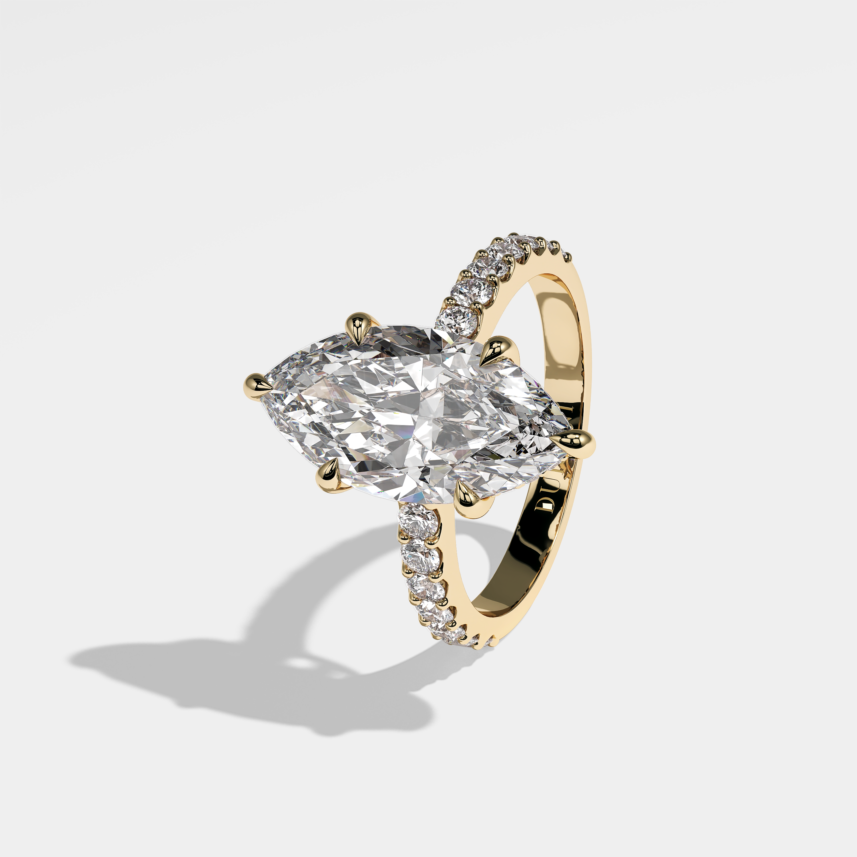 Mila Diamond Marquise Engagement Ring 18K Yellow Gold 4.00ct