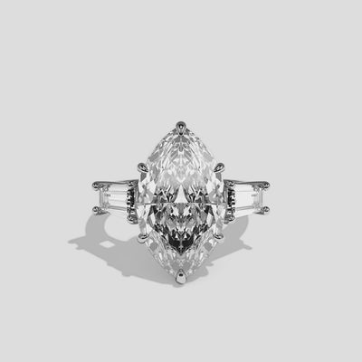 360 Degree View – Kurbãni Durjini Orvella Étoile Diamond Marquise Engagement Ring