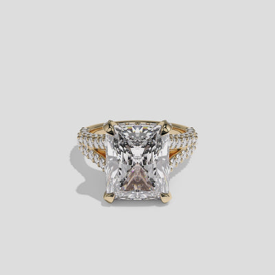 360 Degree View – Kurbãni Durjini Elowen Royale Diamond Radiant Halo Engagement Ring