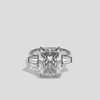 360 Degree View – Kurbãni Durjini Solenne Étoile Diamond Radiant Halo Engagement Ring