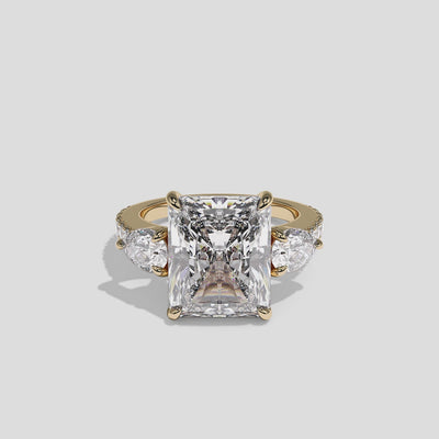 360 Degree View – Kurbãni Durjini Aurelle Royale Diamond Radiant Halo Engagement Ring