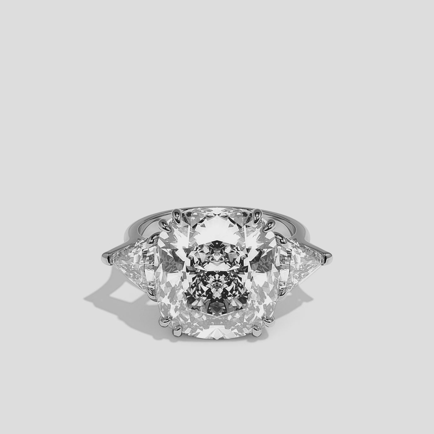 360 Degree View – Kurbãni Durjini Ravelle Éclat Diamond Cushion Engagement Ring